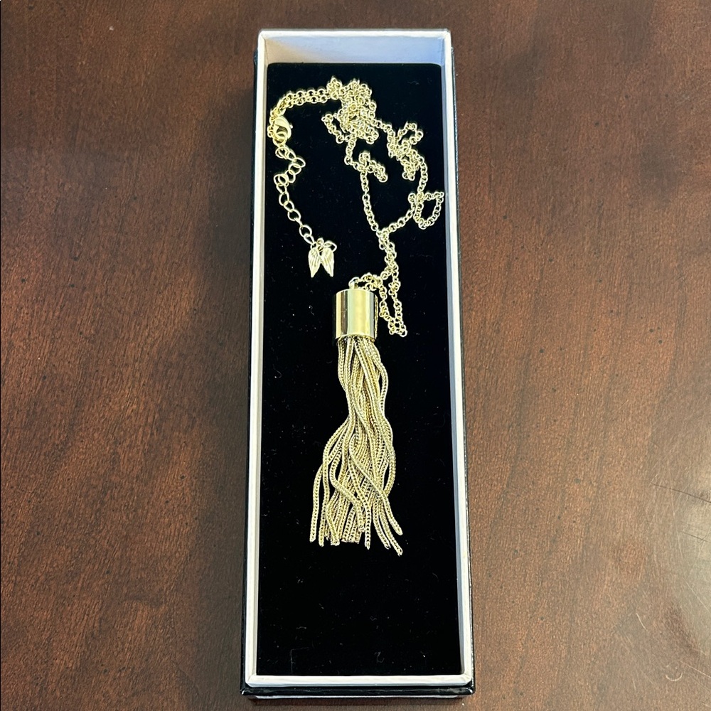 Victoria’s Secret Gold Tassel Necklace